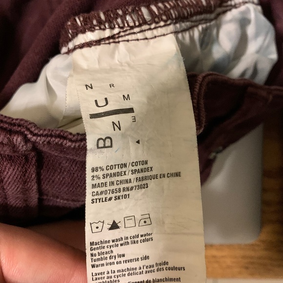 Mens Maroon Skinny Fit Jeans - Picture 6 of 6